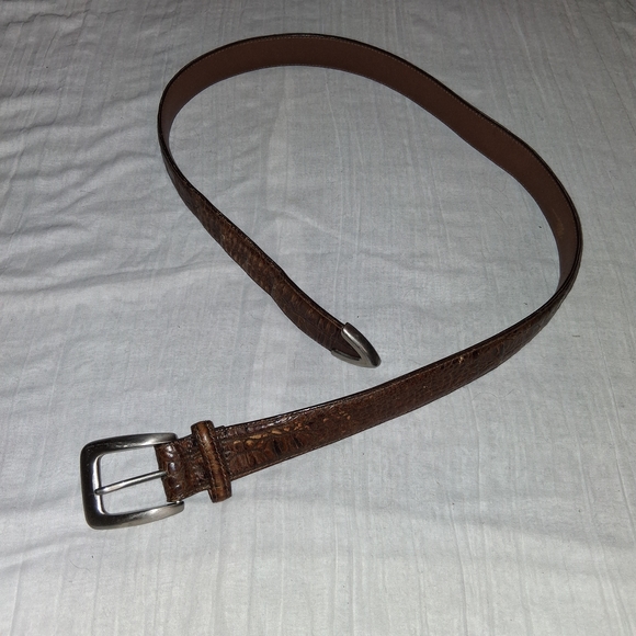 Brighton Brown Leather Belt with Silver Buckle - Picture 9 of 10